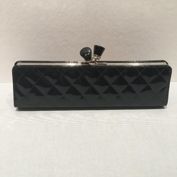 Sondra Roberts Black Quilted Clutch - Picture 8 of 8